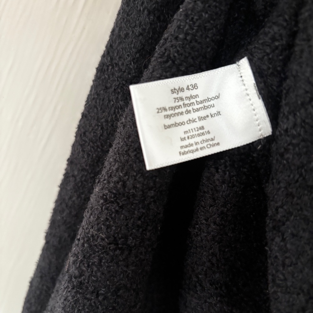 Barefoot Dreams Bamboo Chic Lite Open Front Draped Cardigan Waterfall Size L /XL - Picture 13 of 15